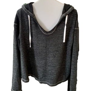 Charcoal Gray Loose Fitting Hoodie